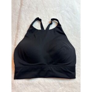 Victoria's Secret Sport Black High Neck Racerback Sports Bra Adjustable Straps